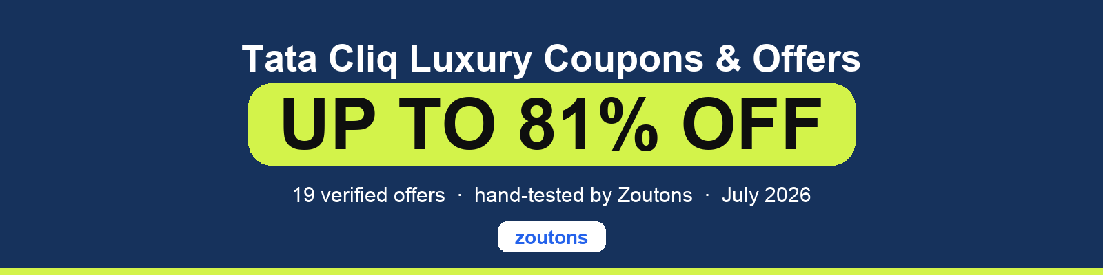 Tata Cliq Luxury Coupons July 2026