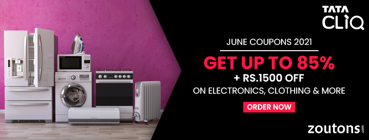 Tata Cliq June Coupons 2021: Get Up to 85% + Rs.1500 Off On Electronics, Clothing & More