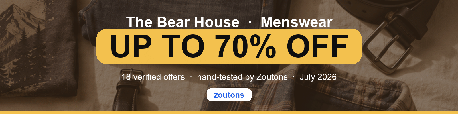 The Bear House India — Rugged Menswear Flat Lay July 2026