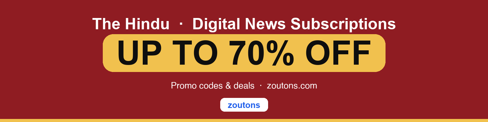 The Hindu Coupons August 2026