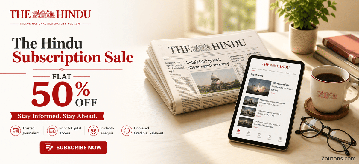 The Hindu Subscription Sale 2026: Flat 50% Off All Plans