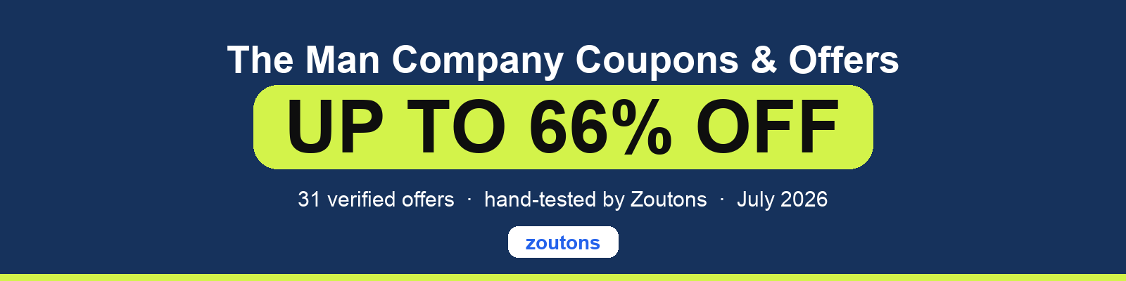 The Man Company Coupons July 2026