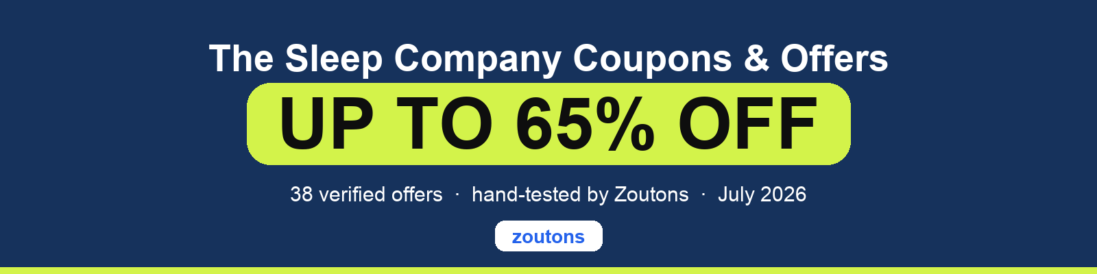 The Sleep Company Coupons July 2026