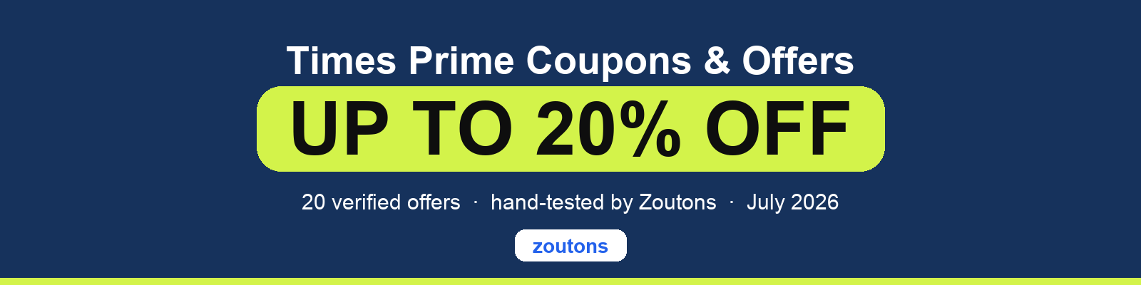 Times Prime Coupons July 2026