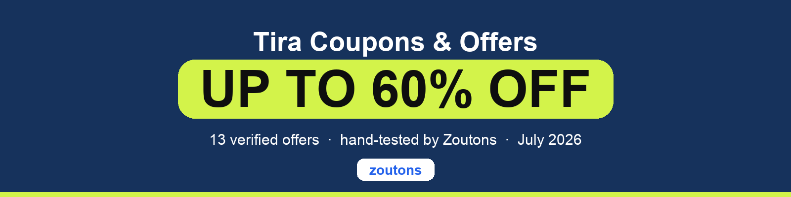 Tira Coupons July 2026