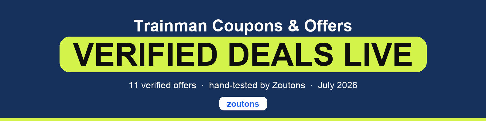 Trainman Coupons July 2026