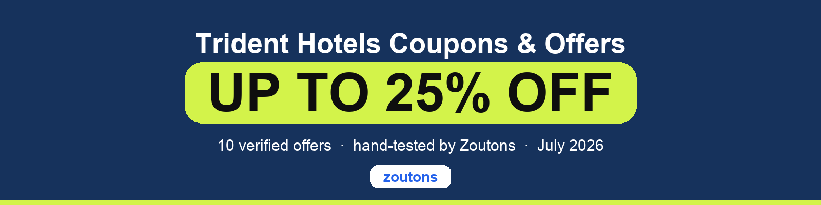 Trident Hotels Coupons July 2026