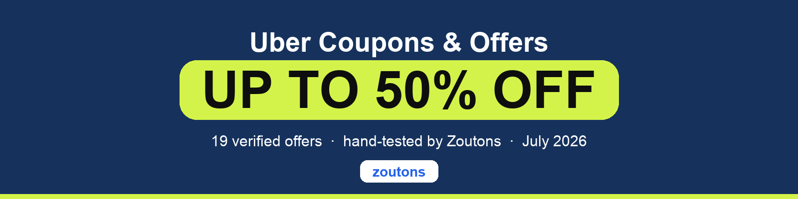 Uber Coupons July 2026