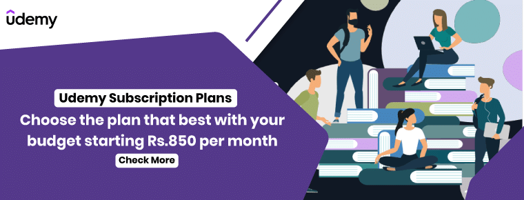 Udemy Subscription Plans | Choose the plan that best with your budget starting at Rs.850 per month