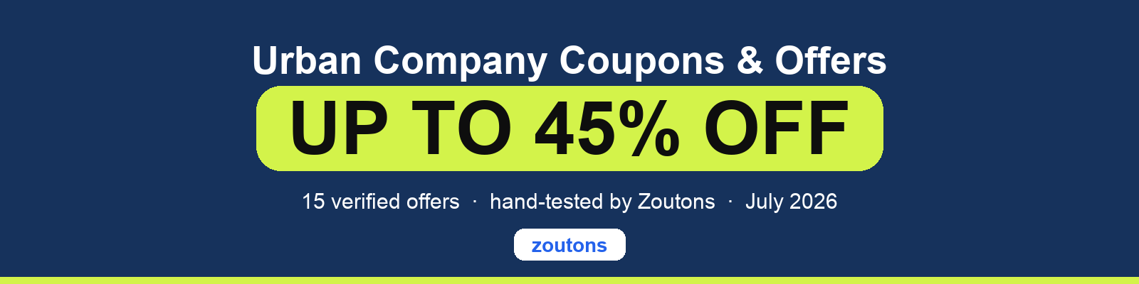 Urban Company Coupons July 2026