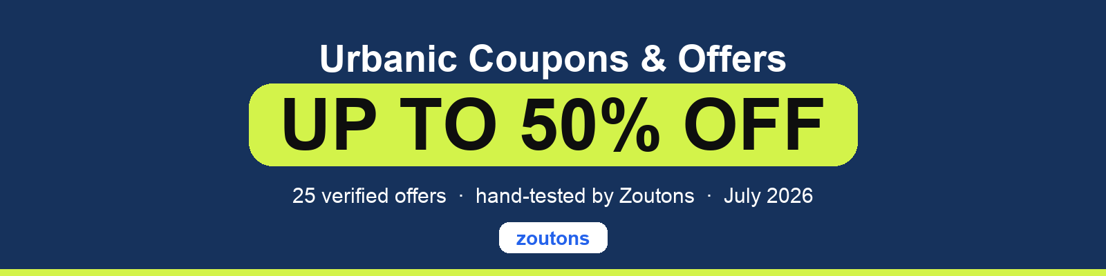 Urbanic Coupons July 2026