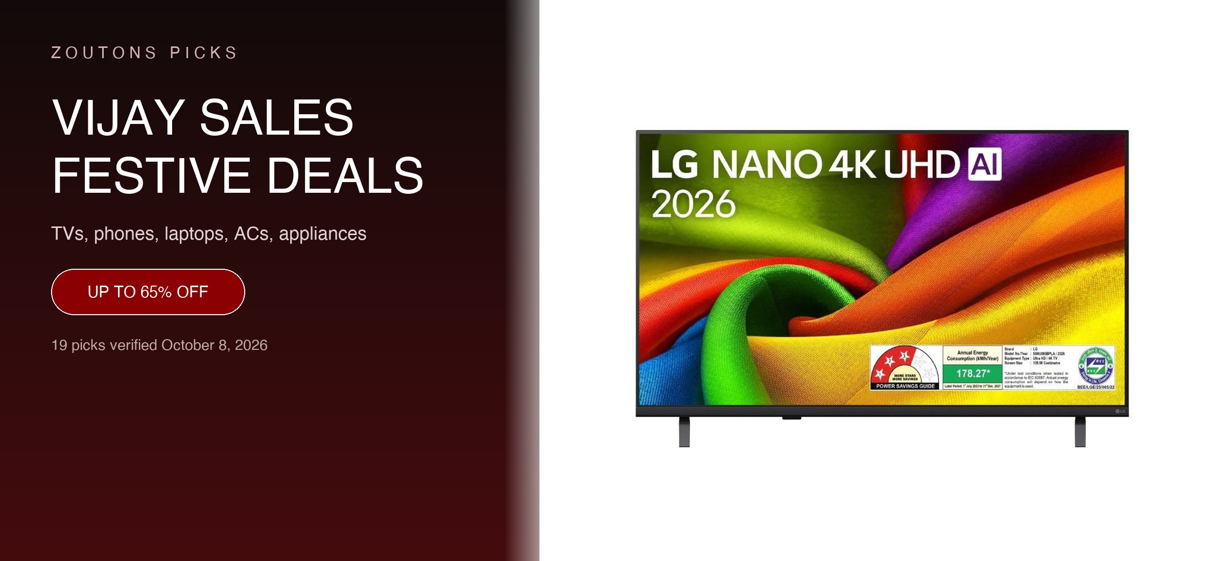 Vijay Sales Grand Electronics Sale October 2026: TV, AC, iPhone Air Offers
