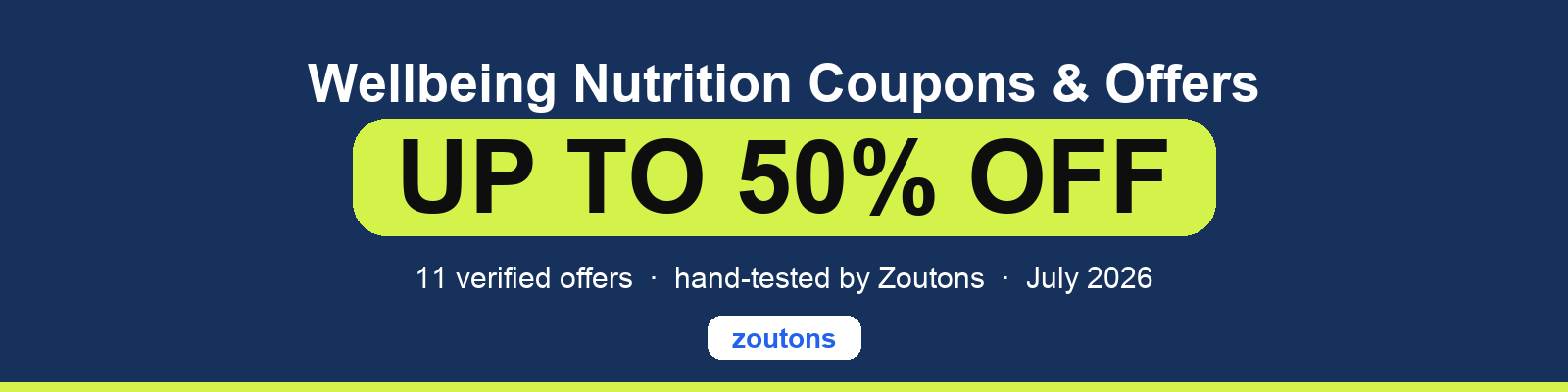 Wellbeing Nutrition Coupons July 2026