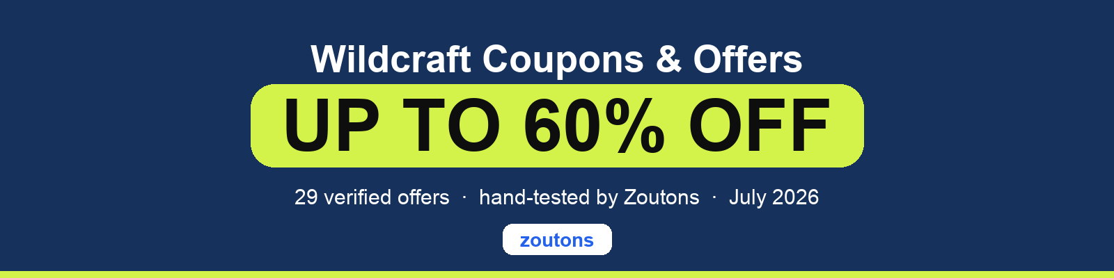 Wildcraft Coupons July 2026