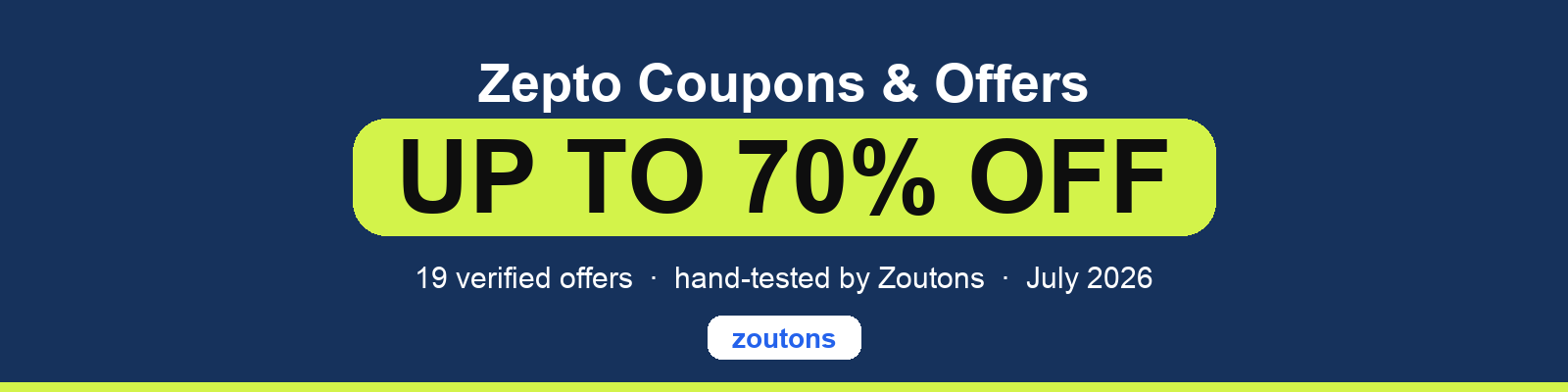 Zepto Coupons August 2026
