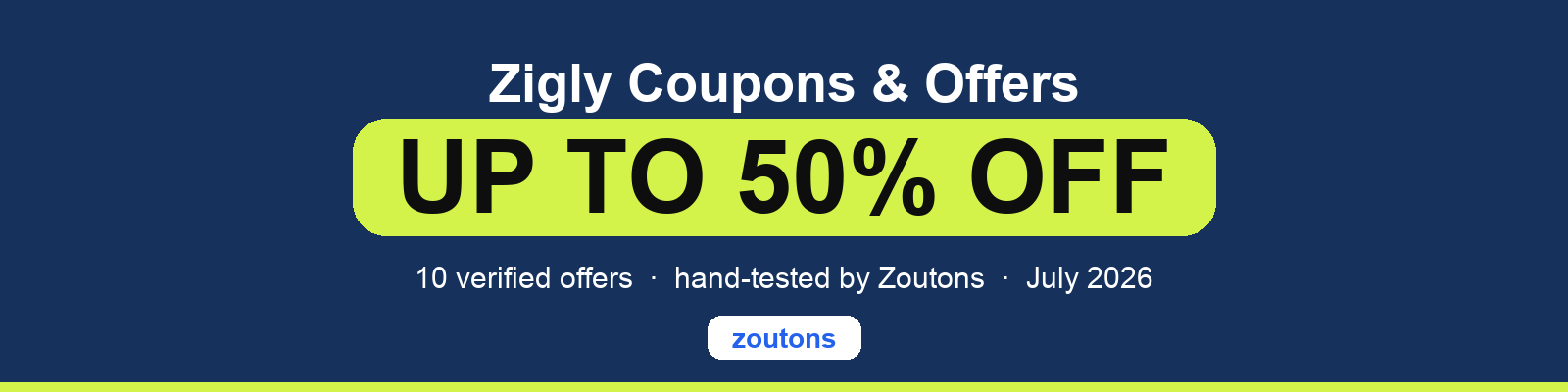 Zigly Coupons July 2026