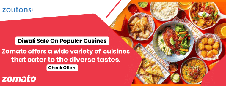 Zomato Diwali Sale on popular cuisines