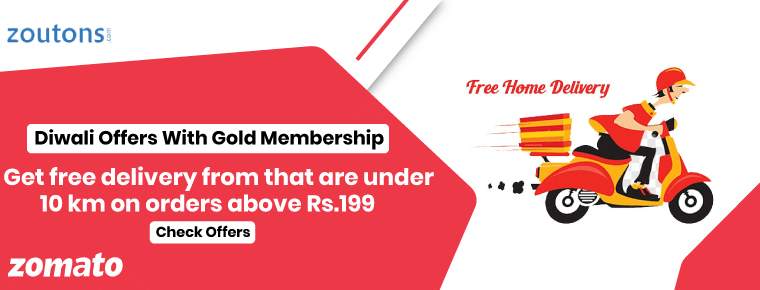 Zomato Diwali offers with Gold Membership