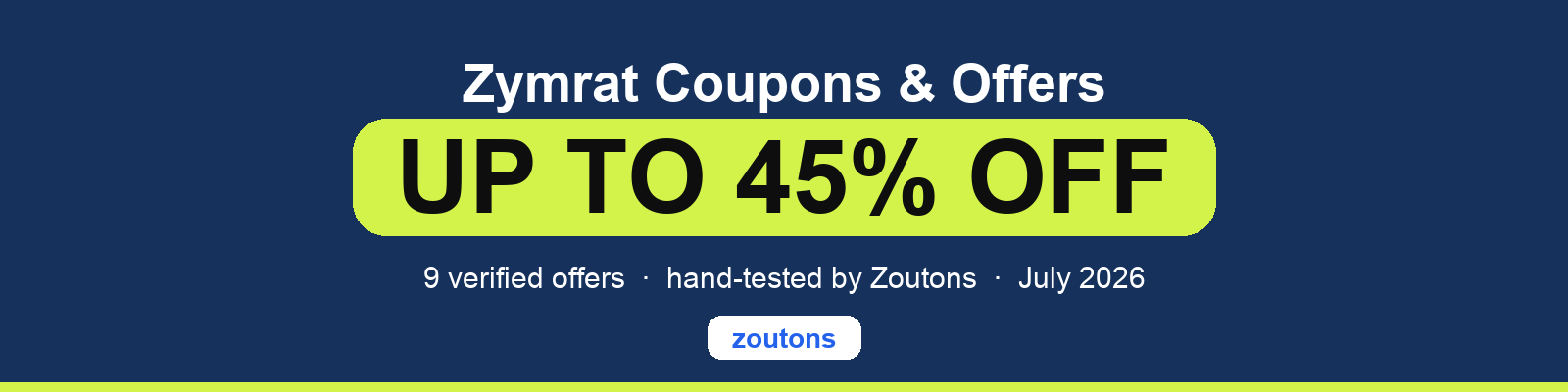Zymrat Coupons July 2026
