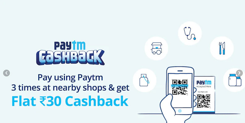 Paytm flat Rs 30 Cashback Offer