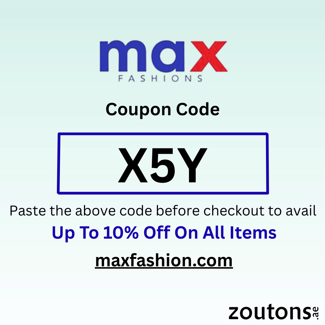 Use Max Fashion Coupon Code: X5Y