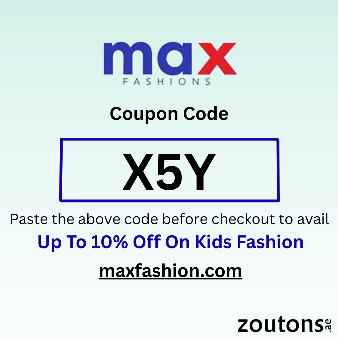 Use Max Fashion Coupon Code: X5Y