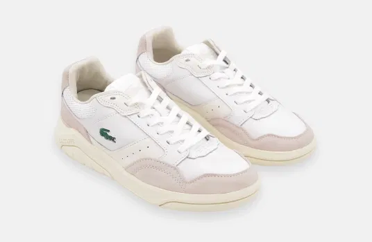 Lacoste White Men Game Advance Lace Up Training Shoes