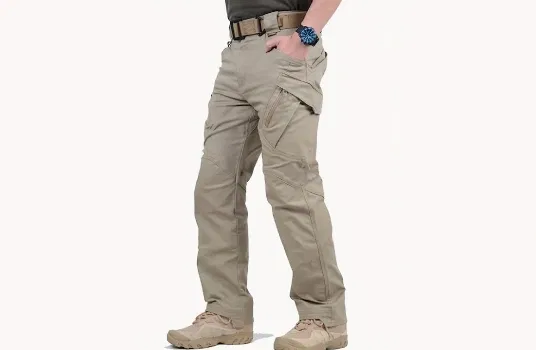 Men's Casual Cargo Pants With Zipper Pockets
