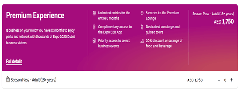 DUbai Expo 2020 premium experience