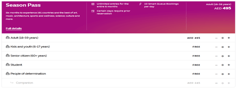 Expo 2020 season pass