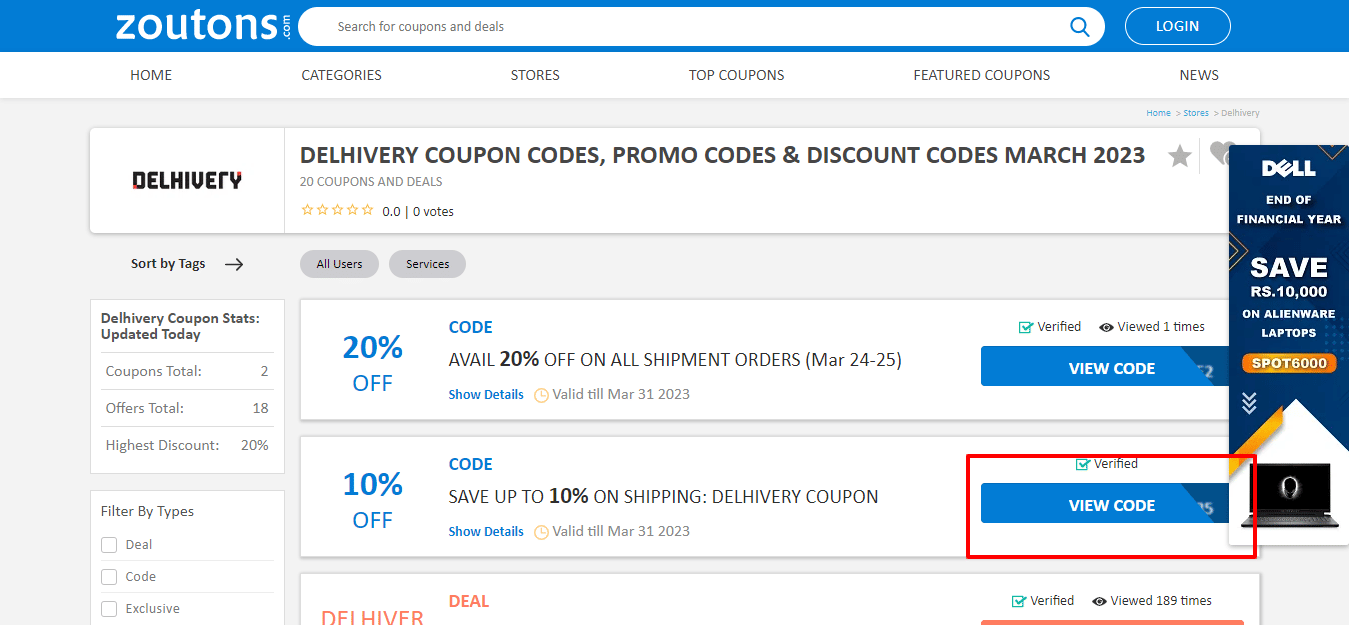 Delhivery Coupons 100 Coverage Loss July 2024