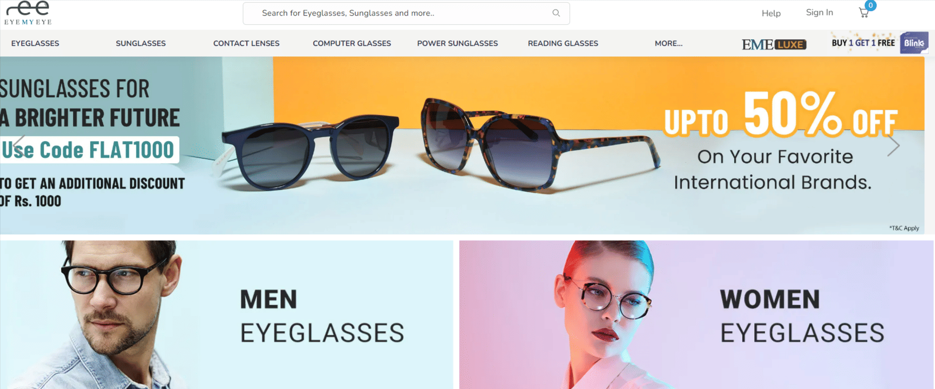 EyeMyEye Coupons & Offers: Flat Rs.1200 Off | May 2024