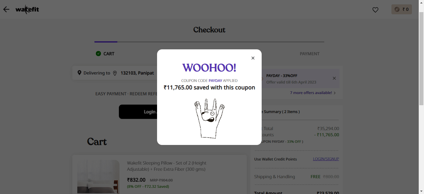 Wakefit Coupon Codes & Offers Up to 65 Off June 2024