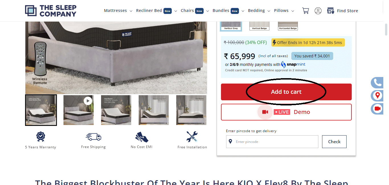 The Sleep Company Cart