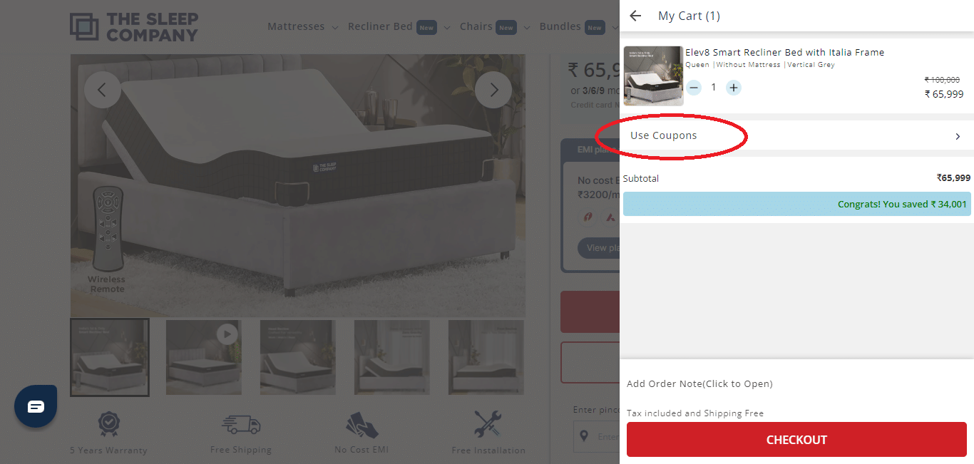 The Sleep Company Cart
