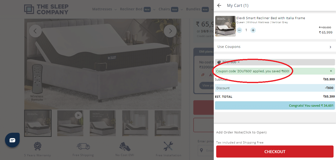 The Sleep Company Cart