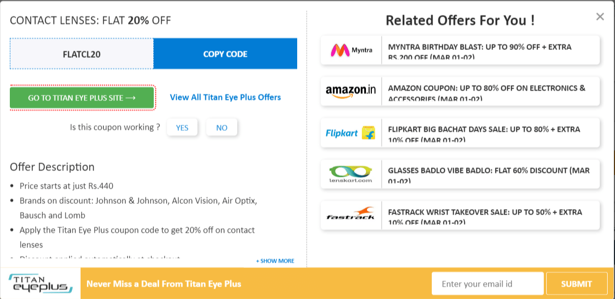 Titan eye plus coupon code
