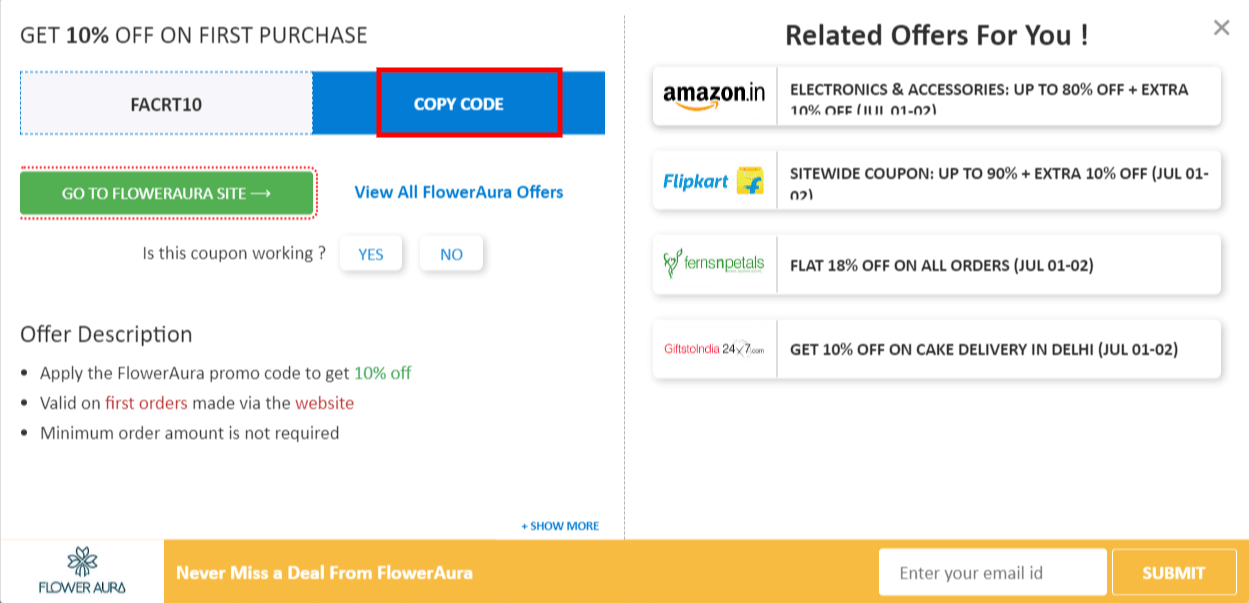 FlowerAura Coupon Codes & Offers Up to 65 Off October 2024