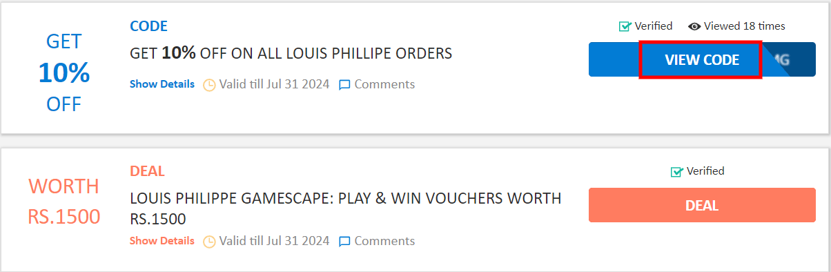 Louis Philippe coupon code