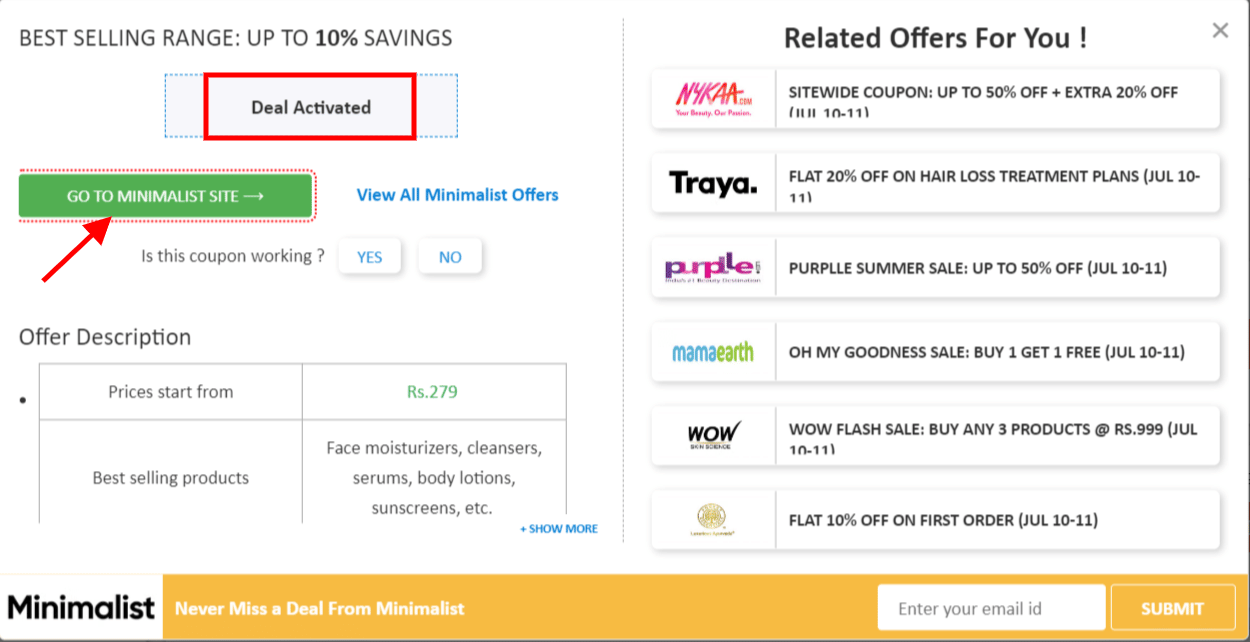 Minimalist Coupon Codes Flat 15 Off Offers August 2024