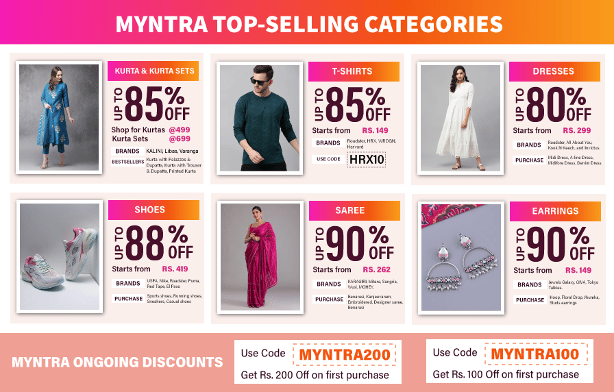 Myntra Coupon Code & Offers Up To 80 Off September 2023