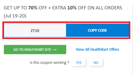 HealthKart promo codes