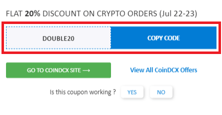 CoinDCX promo codes