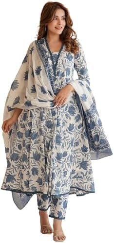 AHIKA Printed Kurta Palazzo Set for Women