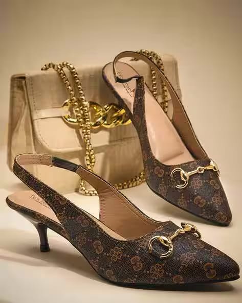 FROH FEET Women Sling-Back Pump Kitten Heeled Sandals AJIO sale