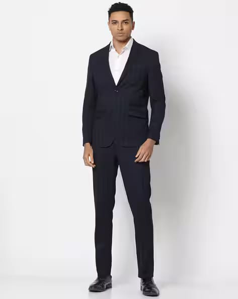 JOHN PLAYERS Men Checked Slim Fit Single-Breasted 2-Piece Suit Set AJIO sale