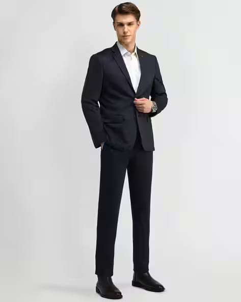 ARROW Men Patterned Slim Fit Blazer & Trousers 2-Piece Suit Set AJIO sale