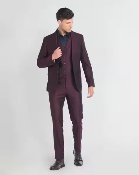 ARROW Men Regular Fit Waistcoat with Blazer & Pants Set AJIO sale