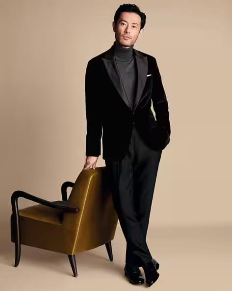 CHARLES TYRWHITT Men Slim Fit Single-Breasted Blazer AJIO sale
