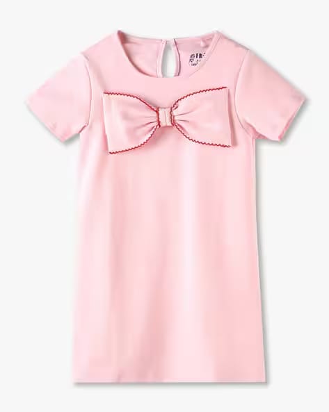 KG FRENDZ Girls A-Line Dress with Bow Applique AJIO sale